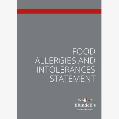 Food Allergies Intolerances Policy